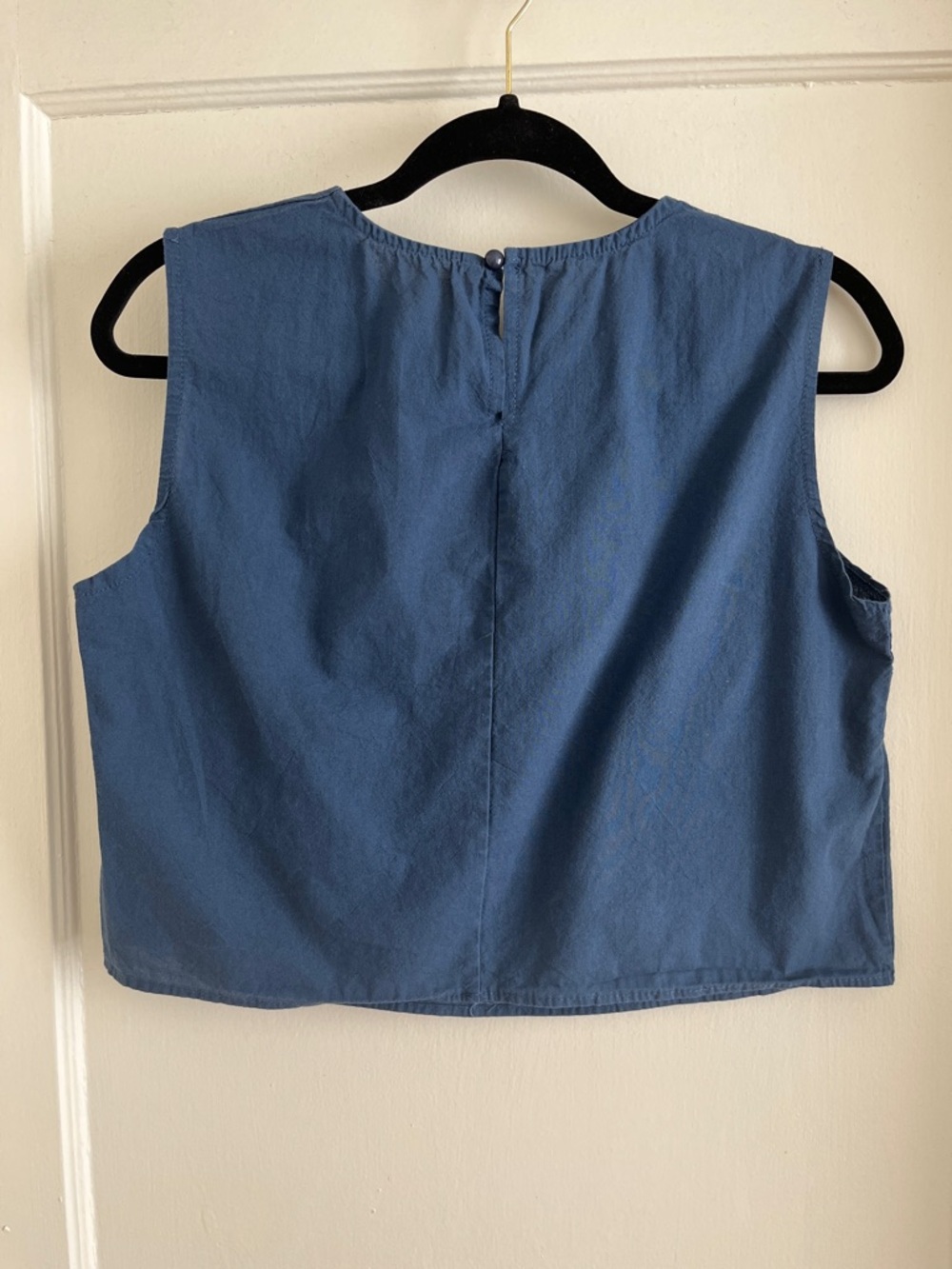 100% Cotton Lightweight Summer Sleeveless Crop Top Blouse Tank Top Size Small - Picture 2 of 10